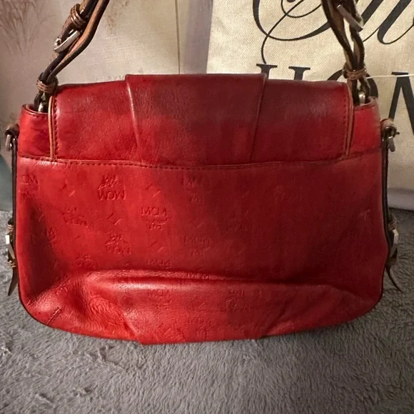 MCM shoulder bag. Painted. EUC. Please see pictures.